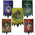 Miniatyrbilde 1 av 5: 5-pakks Hagehengende 11,8*19 tommers Flagg Harry Potter Banner Vegg Juledekorasjon