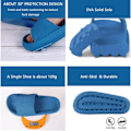 Miniatyrbillede 2 af 5: Dame Tykke Platform Sky Slippers blå blå blå 38-39