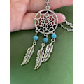 Miniatyrbilde 3 av 3: Halskjede Drømmefanger Mandala Turkis Boho Hippie Rustfritt Stål Kjeder. Turkos Turquoise