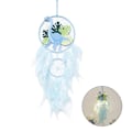 Miniatyrbillede 1 af 5: Dinosaur Drømmefanger Ornament Børn Faux LED Lys Fjer Drømmefanger Håndlavet Boligindretning Fødselsdag Blå With Light Blue