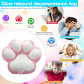 Miniatyrbilde 3 av 5: Håndlagde Taba Squishy Stor Kattepote Silikon Klemleker for Stresslindring, Kattepote Gigantisk Pote Squishy Sensoriske Leker for Angst og Avslapning White