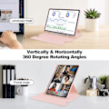 Miniatyrbild 2 av 5: Fodral för Samsung Galaxy Tab S9 FE Plus, med Bluetooth-tangentbord och roterande tablettställ Pink
