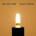 Miniatyrbillede 2 af 5: G4 LED 220v 3w 3000k Varm Hvid 160lm, Silikonelamper Erstatter Traditionelle 30w Halogenlamper, 5-pak