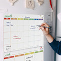 Miniatyrbild 3 av 4: Magnetisk Månadskalender för Planering - Torkbar Vittavla med Flera Färger Black