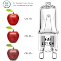 Miniatyrbild 3 av 5: 10 st G9 28w/40w Dimbara 370 Lumen C-klassade Halogenlampor