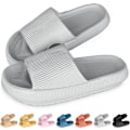 Miniatyrbillede 1 af 6: Damer Tykke Platform Sky Slippers Khaki Grå grå 42-43