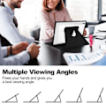 Miniatyrbild 3 av 5: Samsung Galaxy Tab S9 FE Plus Fodral, med Bluetooth-tangentbord och roterande stativ Black