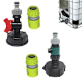 Miniatyrbillede 1 af 5: Vandtank 1000l udløbshane regnvandstønde havehane 3/4 tommer slangeskrueforbindelse FF RYzd c