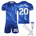 Miniatyrbillede 1 af 2: Chelsea Hjemme Børnefodboldtrøje 2024-2025 Hjemmebane Palmer Nr 20 - Strømper 3XL Nr. 20 - Socks No. 20 - Socks 3XL