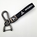 Miniatyrbilde 1 av 5: Personlig Metall Bilnøkkelring med Logo - Lærnøkkelring for Menn Porsche Porsch Silver Hardware Porsche