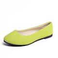Miniatyrbillede 2 af 4: Spidse Sko Enkeltsko Dame Flade Letvægts Damesko Fluorescerende Gul 37 Fluorescent yellow