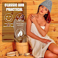 Miniatyrbilde 4 av 5: 12 stk. filtsauna-hatter, badehatter, hodebeskyttelse, absorberende saunalue for sauna, dusj, bad, dampbad 12pcs