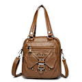 Miniatyrbild 1 av 5: Crossbody-telefonväskor för kvinnor, små mjuka läderplånböcker, handväskor, axelväskor, damer, multifunktionella väskor Brown