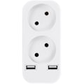 Miniatyrbilde 1 av 5: Multi USB-uttak, 4 i 1 skjøteledning USB-lader med 3 AC-utganger 10A, 2500W og 2 USB-porter, elektrisk vegguttak ideelt for soverom hjemmekontor