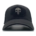 Miniatyrbild 1 av 9: Adjustable Black Skull Cap with Soft Elastic and Stylish Embroidered Hip-Hop Design for Men