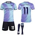 Pikkukuva 1 / 2: 2024-2025 Arsenalin vierasasu lapsille ja aikuisille, jalkapallopaita sukilla No.11 MARTINELLI No.11 MARTINELLI XS