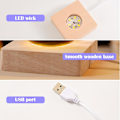 Miniatyrbilde 4 av 5: 3D Planet Krystallkule Nattelys, USB 6cm Saturn Krystallkule Lampe, Nattelys Glassplaneter Lampe med LED Fargerikt Nattelys Saturn