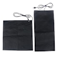 Miniatyrbillede 5 af 5: 7 Størrelser USB Varme Kulfiber Varmeplade Opvarmet Jakke Vest Sort 10*22cm Sort Black 10*22cm