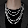 Pikkukuva 7 / 7: Titaani-teräskaulakoru miehille, Cuban Link -ketju 8mm Width 50cm