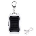 Miniatyrbillede 1 af 8: Solcelledrevet bærbar oplader nøglering Mini Power Bank LED lommelygte Udendørs USB batteripakke Nødtelefonoplader