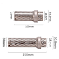 Miniatyrbilde 4 av 5: 2x Universal Motorsykkel Eksosrør Lyddemper Db Killer Støydemper Mesh Db Killer Si silver