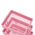 Pikkukuva 5 / 8: 1:12 Mini Nukkekodin Lelu 3-Kerroksinen Säilytysteline Pyörillä Nukkekodin Keittiökalusteiden Koristeluun Pinkki