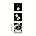 Miniatyrbild 2 av 4: 3 st Rosa Blommor Kvadratisk Canvasmålning Väggkonst Bild För Vardagsrum Entré Heminredning Utan Ramar *H