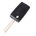 Miniatyrbillede 5 af 5: 3-knaps CE0523 bilnøgle skal VA2 til PEUGEOT Sort one size Black