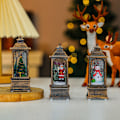 Miniatyrbillede 2 af 2: Julekuglelanterne med glitrende juletræ, batteridrevet lysende lanterne, velegnet til julepynt og gaver Water injection type