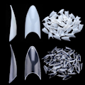 Miniatyrbild 1 av 6: 500 st nageltippar stiletto tippar lösnaglar nageltippar Mjölkvita