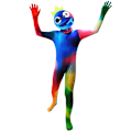 Miniatyrbild 3 av 3: Barn Rainbow Friends Roblox Kläder Outfit Party Cosplay Kostym Jumpsuit Mask 130cm color