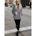 Miniatyrbillede 4 af 5: Dame Fuzzy Hættetrøjer Pullover Hyggelig Oversized Lommer Hættetrøje
