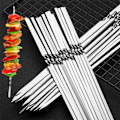 Miniatyrbillede 1 af 5: Grillspyd i rustfrit stål, spyd, kebab, grill, køkken, sølv, 10 stk
