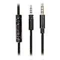 Miniatyrbillede 1 af 4: 2 stk. 1,5 m kabel til Sennheiser Momentum 2.0 med lydstyrkekontrol og mikrofon - Inline-kabel - Sort