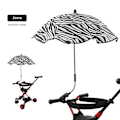 Miniatyrbilde 2 av 5: Universal Stolskjerm med Justerbar Klemme, UPF 50+ Clip On Parasoll AuBY Zebra print