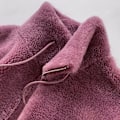 Miniatyrbillede 5 af 6: Dame Fleece Fluffy Teddy Bear Frakke Ensfarvet Lommejakke Overtøj Lilla 2XL Lila