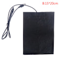 Miniatyrbillede 1 af 5: 7 Størrelser USB Varme Kulfiber Opvarmede Puder Opvarmet Jakke Vest Sort 15*20cm Sort Black 15*20cm