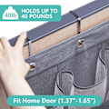 Miniatyrbillede 4 af 7: 28 Store Lommer Over Dør Sko Opbevaring Organizer Garderobe Skohylde Mesh Hængende Opbevaring Sko Hænger Holder Organizer Grey