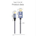 Pikkukuva 4 / 5: USB-C - DisplayPort -kaapeli, kaksisuuntainen, 8K 60Hz, Displayport - Type-C 3.1 DP -kaapeli 3:lle Pro:lle