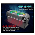 Miniatyrbild 5 av 5: Datorminne kylare för PC DDR4 DDR5 Överklockning Dubbla ARGB Synkroniserade PWM-fläktar Aluminium RGB-kylare (a) Black