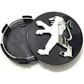 Miniatyrbilde 2 av 4: 4 stk. Deksel for hjulnav for Peugeot 60mm svart, navdeksler senterdeksler navdeksler bilnavdeksler felgdeksler tilbehør