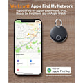 Pikkukuva 2 / 7: Matkatavaroiden paikannin, yhteensopiva Apple Findin kanssa (vain iOS), avainten, matkatavaroiden, matkalaukkujen, lompakon etsijä, IP67 vedenpitävä, 2 kpl