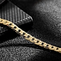 Miniatyrbilde 3 av 5: Tungt gullkjede for menn hip hop luksus Gull one size Gold