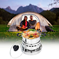 Miniatyrbild 2 av 5: Kökspis för inomhusbruk, spritkök i rostfritt stål, bärbar spis, lätt att bära, inget strömbehov, lämplig för inomhusbruk och camping (FMY) C