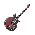 Miniatyrbilde 3 av 7: Miniatyr elgitar i rødbrun farge med stativ og etui, musikkinstrumentmodell dekorasjon 10 tommer