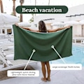 Miniatyrbild 4 av 7: Multifunktionell Magnetisk Badhandduk för Utomhusbruk Mikrofiber Snabbtorkande Rese Camping Green