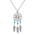 Miniatyrbilde 1 av 3: Halskjede Drømmefanger Mandala Turkis Boho Hippie Rustfritt Stål Kjeder. Turkos Turquoise