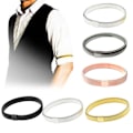 Miniatyrbilde 4 av 10: 2 stk metallarmbånd Skjorteermholder GULL 2 STK 2 STK Gull 2pcs-2pcs Gold
