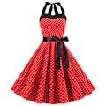 Pikkukuva 2 / 2: Naisten pilkullinen rintaliivimekko punainen 2XL Red