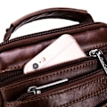 Pikkukuva 4 / 9: Miesten nahkainen olkalaukku Messenger Satchel Crossbody käsilaukku Brown
